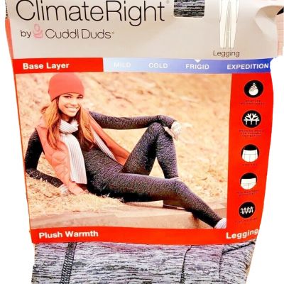 ClimateRight by Cuddl Duds Women Plush Warmth High Rise Fashion Leggings M $35
