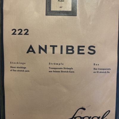 Fogal Antibes Rare, Vintage Garter top Stockings Large Plage 222 15 Den