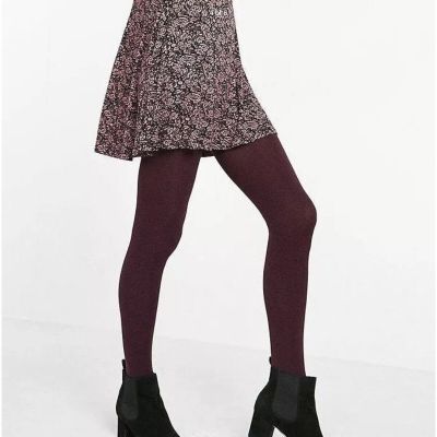 Express Women’s Very Berry Opaque Marled Tights S/M NEW