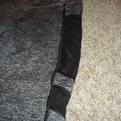 JGX Performance leggings women's (M) medium gray with black sheer on sides