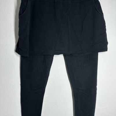 Legacy Legwear Black Skirted Capri Leggings Skirt Travel Workout Size 2X Cotton