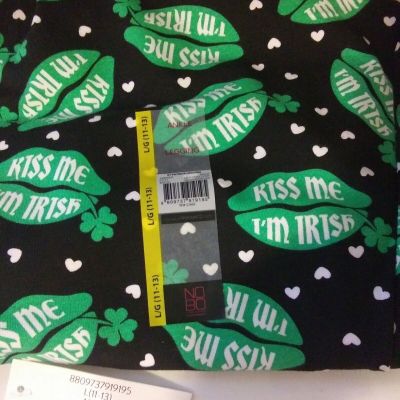 ST. PATRICK'S DAY WOMEN'S SIZE L 11/13 ANKLE STYLE LEGGINGS (KISS ME I'M IRISH)