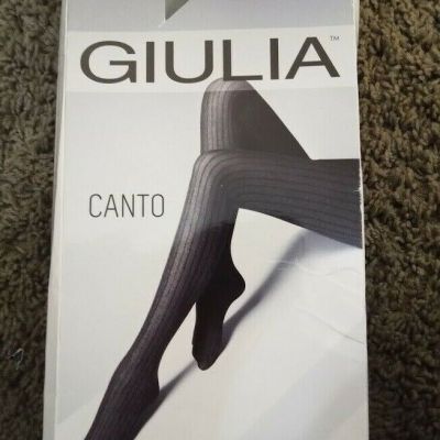 Brand New. Giulia Canto. 200 den ribbed cotton tights. Size 3 med. Color: Caffe.