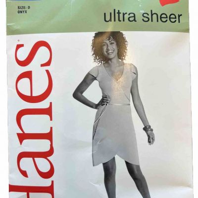 Hanes Ultra Sheer Control Top Size D Onyx