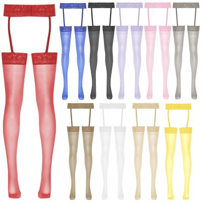 Women Glossy Crotchless Pantyhose Stockings Stain Stretchy Tights Dance Lingerie