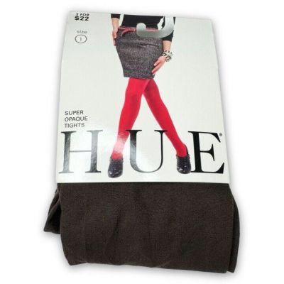 HUE Opaque Tights Solid Espresso Brown Womens Size 1 U11923 New