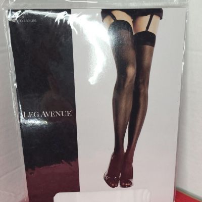 Leg Avenue 1001 White Sheer Stockings Thigh Highs One Size 90-160lbs New