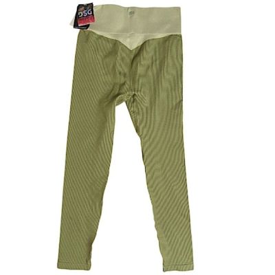 DSG Womens Medium Leggings NWT Ribbed Green Activewear Yoga Workout Clothing