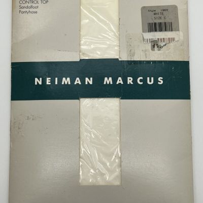 Vintage Neiman Marcus Control Top Sandalfoot Pantyhose Ultra Sheer Lycra SIZE C
