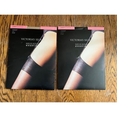 Victoria's Secret Thigh High Light Shaping Stockings size B NEW 2 pks