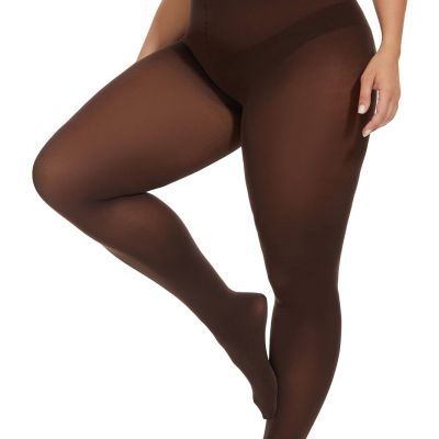 CozyWow Women's Plus Size Tights Soft Semi Opaque Queen Size Pantyhose High W...