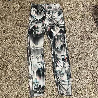 Nike Dri-FIT Geometric Print Leggings High-Waist Compression Workout Pants M