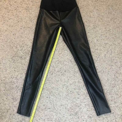 Assets by Spanx Leggings Womens Size Small Faux Leather Black High Rise Pants