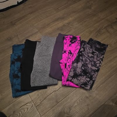 6 Pairs Of Legging Pants Womens Size XL Curvy Multicolor