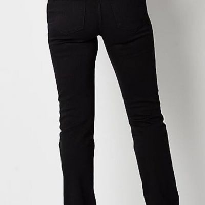 St. John's Bay Straight Leg Comfort Stretch Black Jean Style Pants 10 NWOT