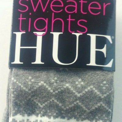 LADIES HUE SNOWFLAKE SWEATER TIGHTS CHARCOAL HEATHER SIZE M/L - NWT