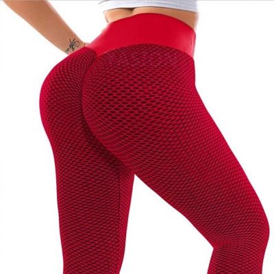 Amazon Leggings Womens size Medium Red High Waisted Butt lifting workout Legging