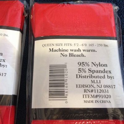 Eros Womens Sexy Legs Red Queen Size (Lot of 2)