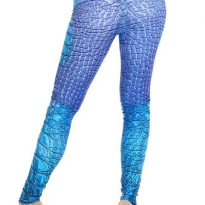 Vibrant Blue Dragon Leggings by USA Fashion™, Creamy Soft Leggings® Collection,
