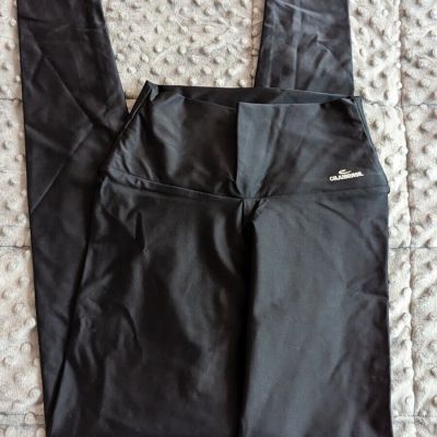 NWT Black Workout Leggings Running Mid Rise Yoga Pants Booty Shaping Size S,M,L