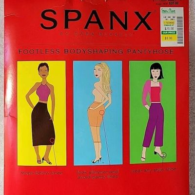 New SPANX Footless Body Shaping Pantyhose Control Top Size A Black NWT Free Ship