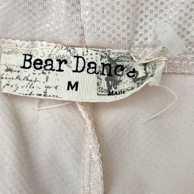 RARE Bear Dance Clothing Holographic Pink Festival Leggings Size Medium