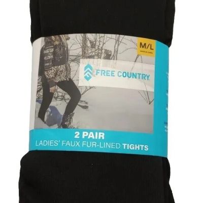 Free Country Ladies Faux Fur Lined Tights Size M/L