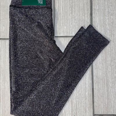 black sparkly leggings, size small