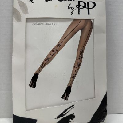 Alice + Olivia Nude Tights Stacey Quote One Size  By Pretty Polly New NWT