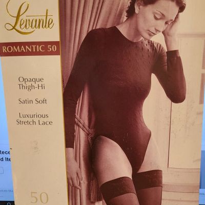 Levante Romantic 50 Opaque Thigh High Stretch Lace Top