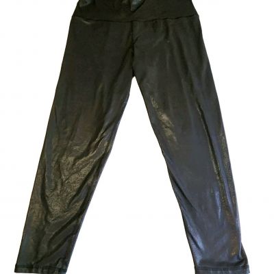 Offline By Aerie High Rise Leggings Small Black Shine Shiny