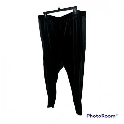 Bloomchic Black Contrast Stripe Velvet Leggings Size 26 New