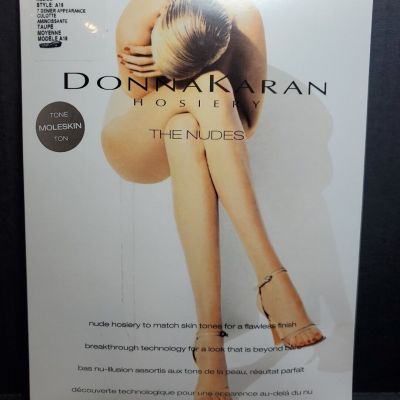 Donna Karan MED Luxury Hosiery Nudes Moleskin Control Top Pantyhose A19