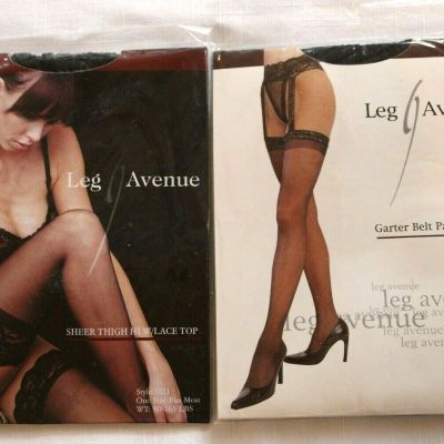 Sexy Leg Avenue Garter Belt Panty Hose 1767 Sheer Thigh Lace 1011 90-165 lbs-SU