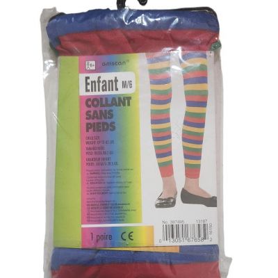 *NEW* Amscan Footless Rainbow Costume Tights Child Size M/L