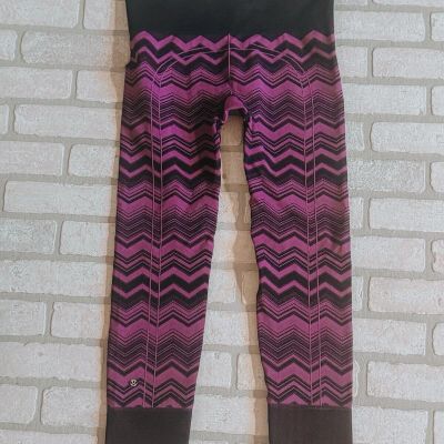 Lululemon Ebb To Street Size 2/4 Pink Leggings Womens Yoga Workout 25” High Rise