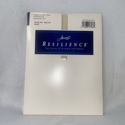 Vintage Hanes Resilience Pantyhose Style D03 Size CD PEARL 1995 Control Top