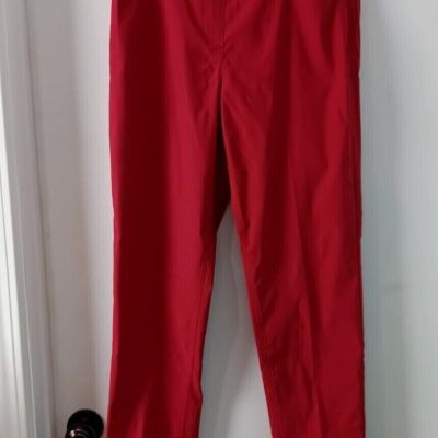 SlimSation size 8 holiday red slack-style leggings, NEW WITH TAGS