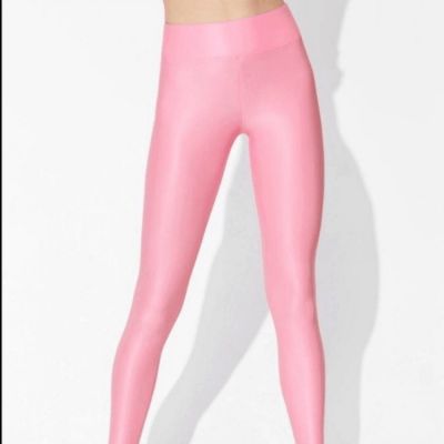 Carbon38 bubble gum pink shiny leggings