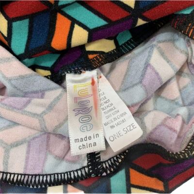 Lularoe OS One Size Fits Most Leggings Soft Bright Print Multicolor (3448)