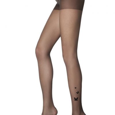 Conte TIGHTS Butterfly Fashion Black Sexy Cute Evening Tattoo PANTYHOSE