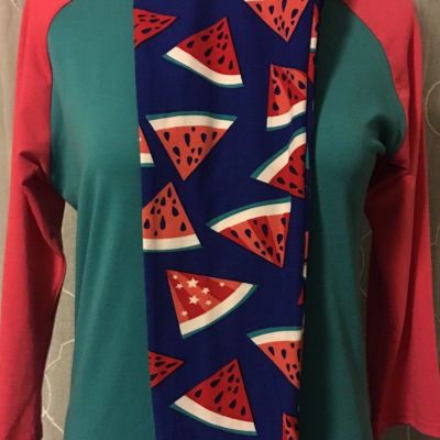 Os Lularoe Bright BluE ???? Leggings New & Small Teal & Coral  Randy Holiday ????