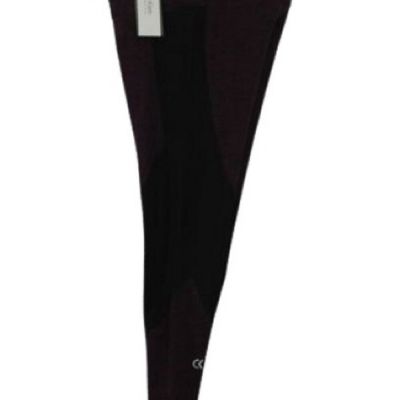 Calvin Klein Womens Performance Exercise Running Tights,Purple/Black,X-Small