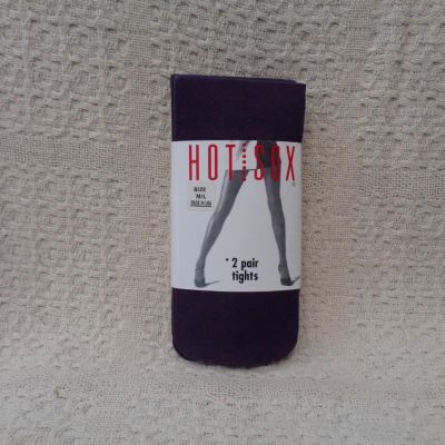 2 Pair! Hot Sox opaque tights size M/L made in USA NIP