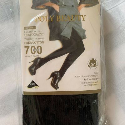 Brand New Poly Beauty Luxury Thicken Opaque Tights 700D Black