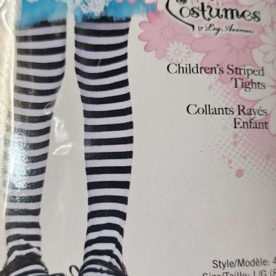 Enchanted Costumes by Leg Avenue Children's Striped Tights Size L 4710