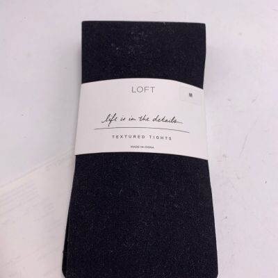 $14.50 Loft tights black size medium  textured  tights at3