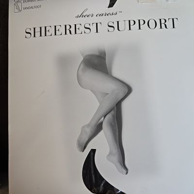 NEW JC Penney Sheer Caress Sheerest Support Pantyhose NAVY size AVERAGE