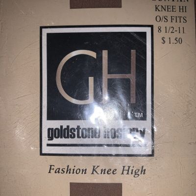 Golden tone fashion knee-stockings