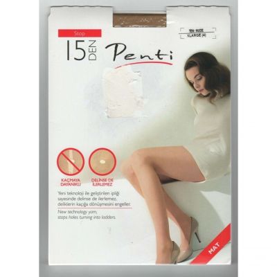 Vintage Penti 15 Denier Nude #4 Nylon Tights - Sandal Toe, Cotton Gusset, Sheer